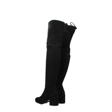 Stuart Weitzman Black Leather Over The Knee