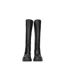 Max Mara Black Leather Over The Knee