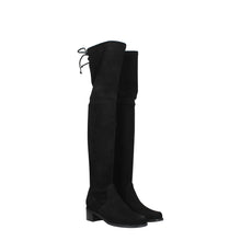 Stuart Weitzman Black Leather Over The Knee