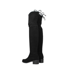 Stuart Weitzman Black Leather Over The Knee