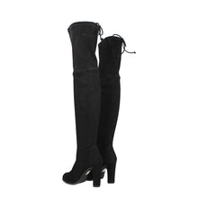 Stuart Weitzman Black Leather Over The Knee