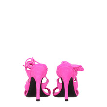 The Attico Pink Leather Stiletto Heels Sandals