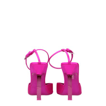 The Attico Pink Satin Stiletto Heels Sandals