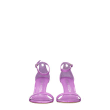 Stuart Weitzman Purple Leather Stiletto Heels Sandals