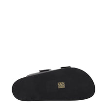 Valentino Garavani Black Leather Slippers Sandals