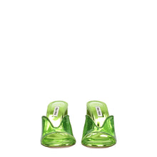 Miu Miu Green Plexiglass Platforms