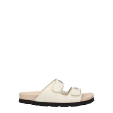 Palm Angels Beige Leather Flat Sandals