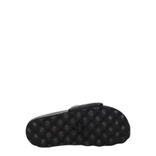 Off-White Black Leather Slippers Sandals