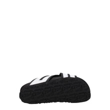 Palm Angels White Leather Slippers Sandals