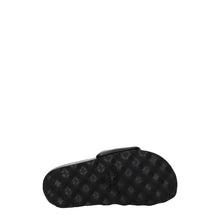 Off-White Black Leather Slippers Sandals