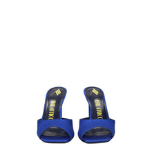 The Attico Blue Satin Stiletto Heels Sandals