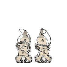 The Attico White Leather Stiletto Heels Sandals
