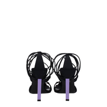 The Attico Black Fabric Stiletto Heels Sandals