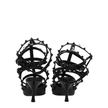 Valentino Garavani Black Leather Stiletto Heels Sandals