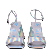 The Attico Gray Leather Platforms