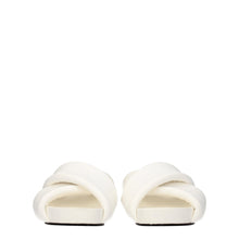 Jil Sander White Leather Slippers Sandals