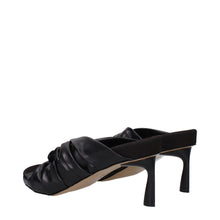 Stella McCartney Black Leather Stiletto Heels Sandals