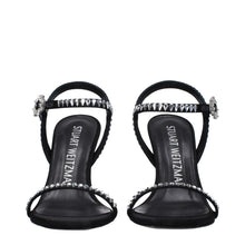 Stuart Weitzman Black Satin Stiletto Heels Sandals