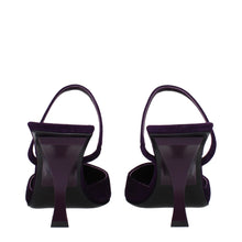 The Attico Purple Leather Stiletto Heels Sandals