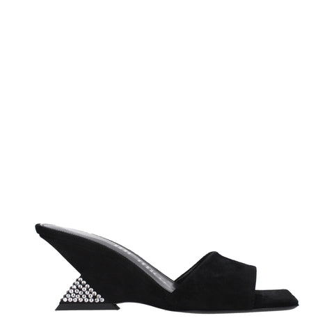 The Attico Black Leather Platforms