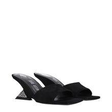 The Attico Black Leather Platforms