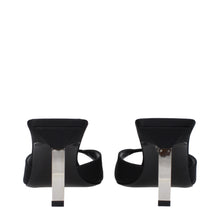 The Attico Black Satin Stiletto Heels Sandals