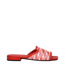 Jimmy Choo Orange Fabric Slippers Sandals