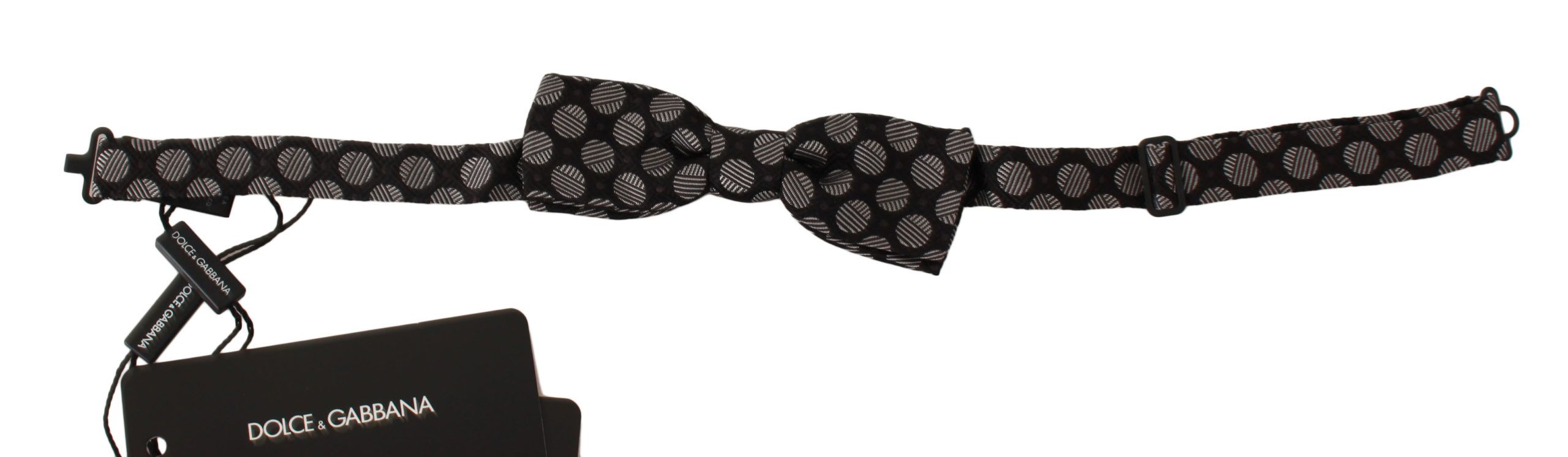 Brown Silk Polka Dot Jacquard Men  Bow Tie Papillon Dolce & Gabbana
