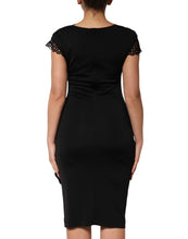 Roberto Cavalli Black Bodycon Short Sleeves Dress