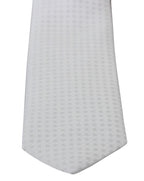 White Patterned Classic Mens Slim Necktie Tie Dolce & Gabbana
