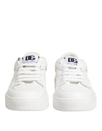 Dolce & Gabbana White Miami Leather Low Top Sneakers Shoes