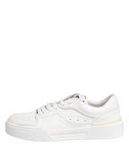 Dolce & Gabbana White Miami Leather Low Top Sneakers Shoes