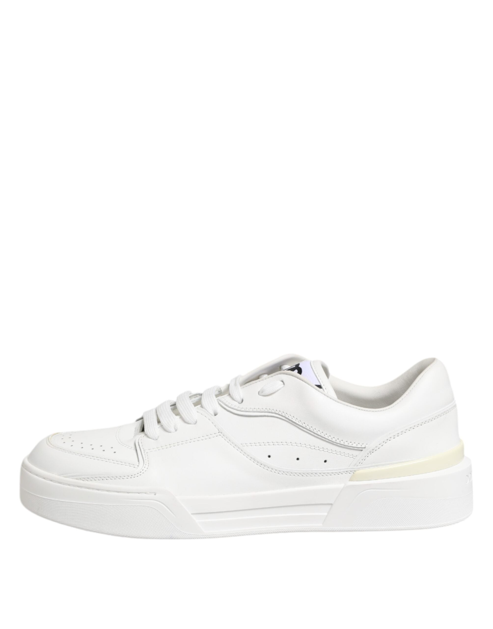 Dolce & Gabbana White Miami Leather Low Top Sneakers Shoes