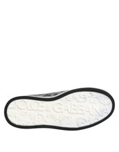Dolce & Gabbana Gray Leather Leopard Low Top Sneakers Shoes