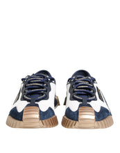 Dolce & Gabbana Blue White Low Top NS1 Men Sneakers Shoes