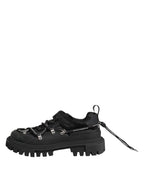 Dolce & Gabbana Black Low Top Lace Up Trekking Sneakers Shoes