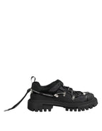 Dolce & Gabbana Black Low Top Lace Up Trekking Sneakers Shoes