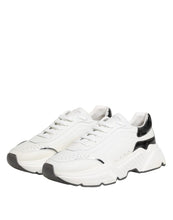 Dolce & Gabbana White Silver DAYMASTER Leather Sneakers Shoes