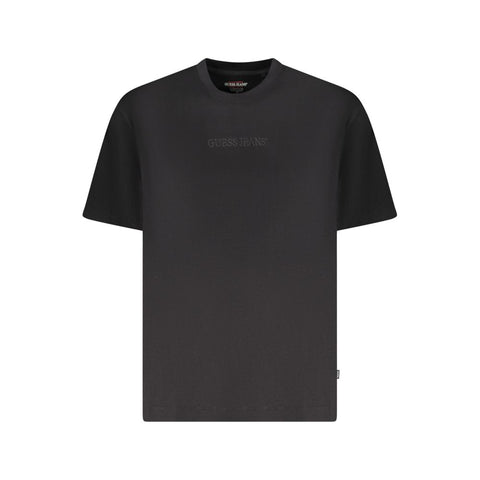Guess Jeans Black Cotton Men Oversize T-Shirt