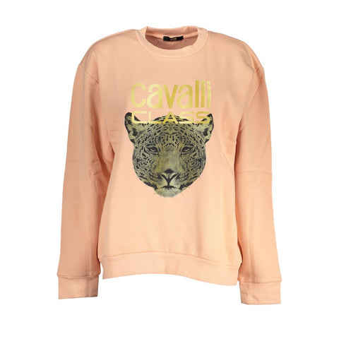 Pink Cotton Women Sweater Cavalli Class