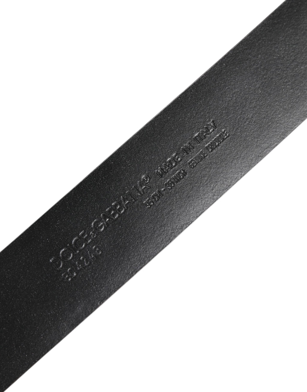 Dolce & Gabbana Black Exotic Leather DG Logo Buckle Belt