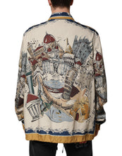 Dolce & Gabbana Multicolor Italian Motif Men Bomber Jacket