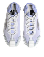 Dolce & Gabbana Purple White NS1 Lace Up Low Top Sneakers Shoes