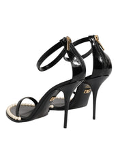 Dolce & Gabbana Black KEIRA Pearl Embellished Sandals Shoes