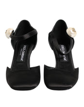 Dolce & Gabbana Black Leather Logo Ankle Strap Sandals Shoes