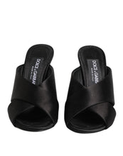 Dolce & Gabbana Black Keira Baroque High Heel Sandals Shoes