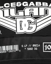 Dolce & Gabbana Black Cotton DG Milano Logo Print Hoodie Sweater