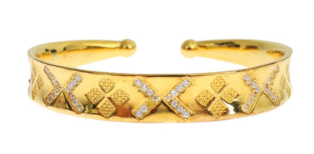 CZ Gold Sterling 925 Silver Bangle Bracelet Nialaya