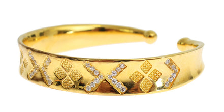 CZ Gold Sterling 925 Silver Bangle Bracelet Nialaya
