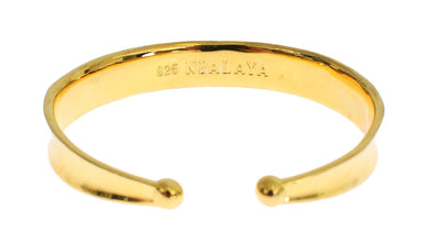 CZ Gold Sterling 925 Silver Bangle Bracelet Nialaya